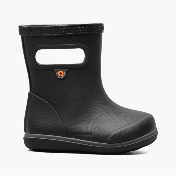 Bogs Other - Bogs Black Skipper II Solid Kid's Rainboots